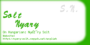 solt nyary business card